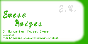 emese moizes business card